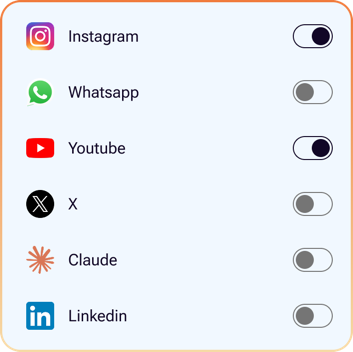 Blocked apps screen
